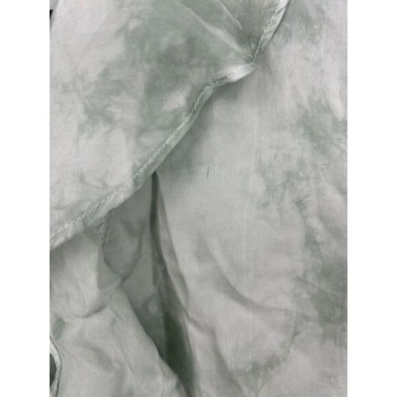 Free People Sascha Ruffle Tie Front Blouse in Sage Combo Size Small - Picture 5 of 6